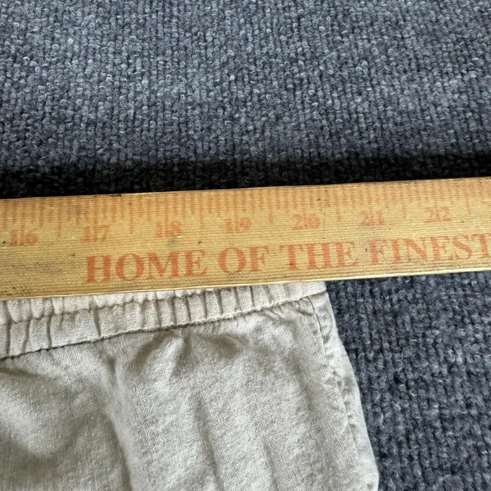 H&M Pants Mens 2XL Beige Linen Blend Elastic Waist Drawstring Chino Summer